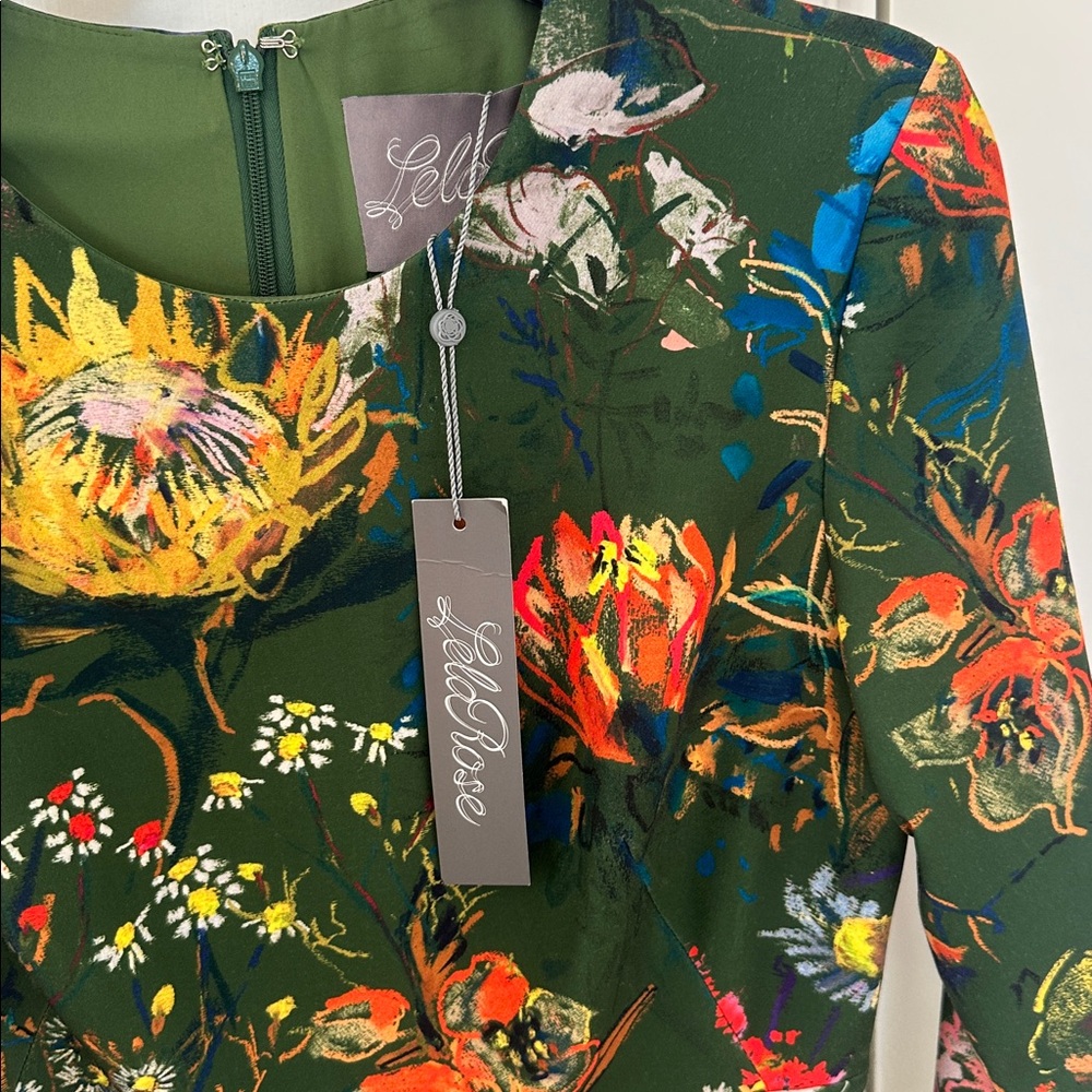 Lela Rose Floral Multicolor Dress - Picture 2 of 8